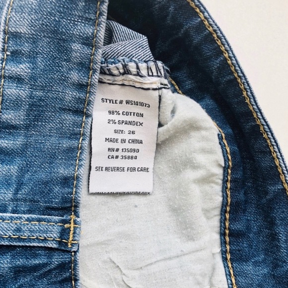 Anthropologie Denim Jean Short Shorts Frayed 26 - Picture 6 of 8